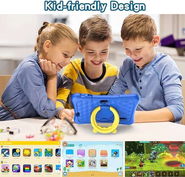 PRITOM 7 inch Tablet for Kids with Solid Case, Kids Tablets 32GB with Parental Control, Pre-Installed Free APPs Games, Educational Toddler Tablet WiFi, Bluetooth, Camera, YouTube Kids - Image 5