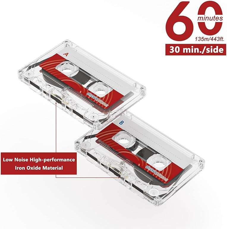 DIGITNOW Dictating Blank Cassette Tapes Audio Cassettes - Low Noise High Output 60 Minute, Excellent for Lectures Seminars Everyday Recording (3 Pack) - Image 3