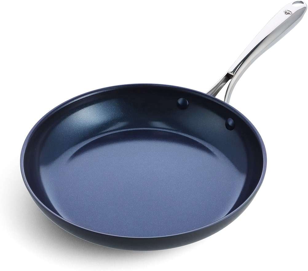 Blue Diamond Cookware Hard Anodized Ceramic Nonstick, 10" Frying Pan Skillet, PFAS-Free, Dishwasher Safe, Oven Safe, Grey - Image 1