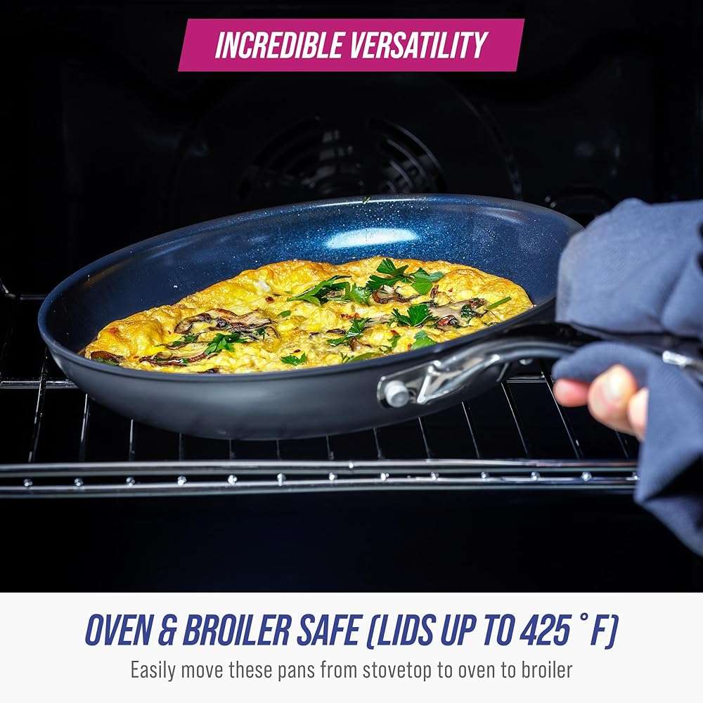 Blue Diamond Cookware Hard Anodized Ceramic Nonstick, 10" Frying Pan Skillet, PFAS-Free, Dishwasher Safe, Oven Safe, Grey - Image 7