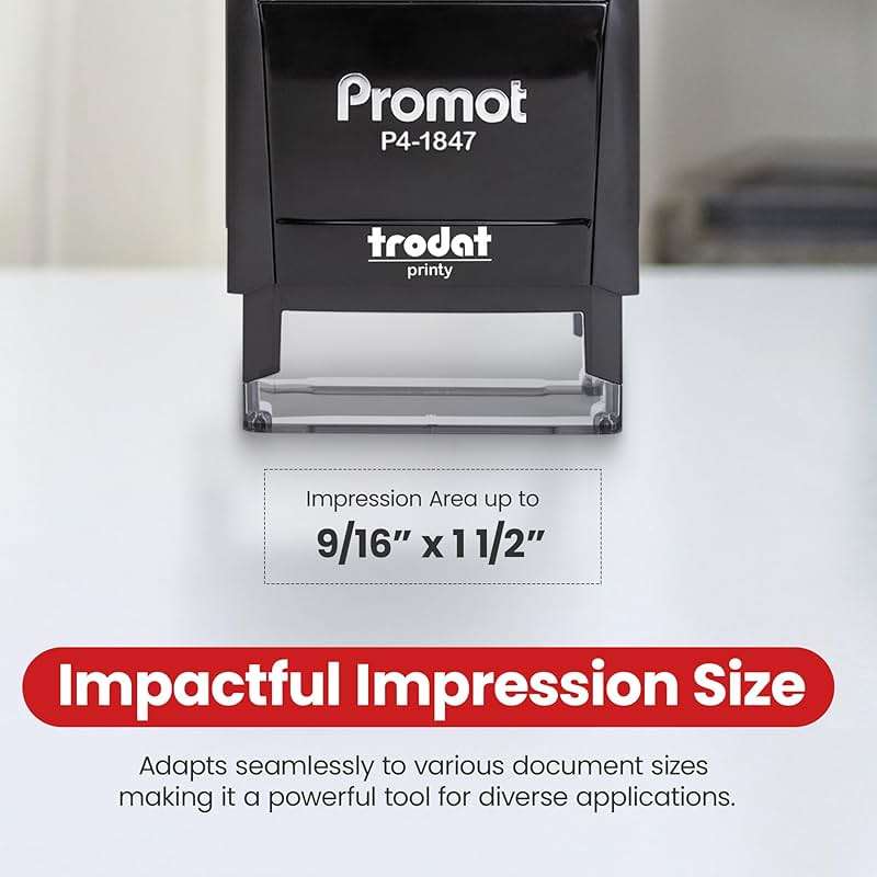 Promot Paid Stamp Self Inking Stamp - Paid Stamp for Office, Accounts Payable Stamp w/Type and Memo - Rubber Stamps for Retail Use, Red Ink Stamp, Self Inking Stamp for Business Supplies - Image 6