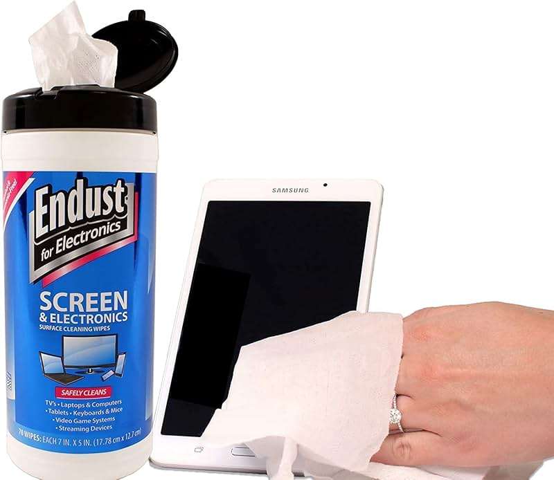 Endust For Electronics Screen Cleaner Wipes, Electronics Surface Cleaning Wipes, For Tablet, E-Reader, Monitor, Laptop, Phone, TV, GPS, Pre-Moistened, Alcohol & Ammonia Free, 140 Count (Pack of 2) (11506+12596) - Image 3