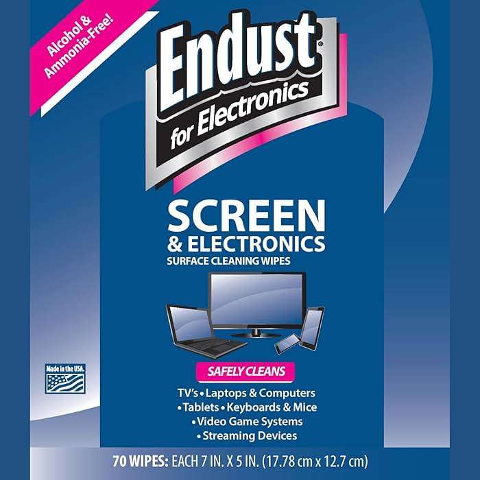 Endust For Electronics Screen Cleaner Wipes, Electronics Surface Cleaning Wipes, For Tablet, E-Reader, Monitor, Laptop, Phone, TV, GPS, Pre-Moistened, Alcohol & Ammonia Free, 140 Count (Pack of 2) (11506+12596) - Image 5