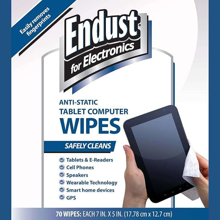 Endust For Electronics Screen Cleaner Wipes, Electronics Surface Cleaning Wipes, For Tablet, E-Reader, Monitor, Laptop, Phone, TV, GPS, Pre-Moistened, Alcohol & Ammonia Free, 140 Count (Pack of 2) (11506+12596) - Image 7