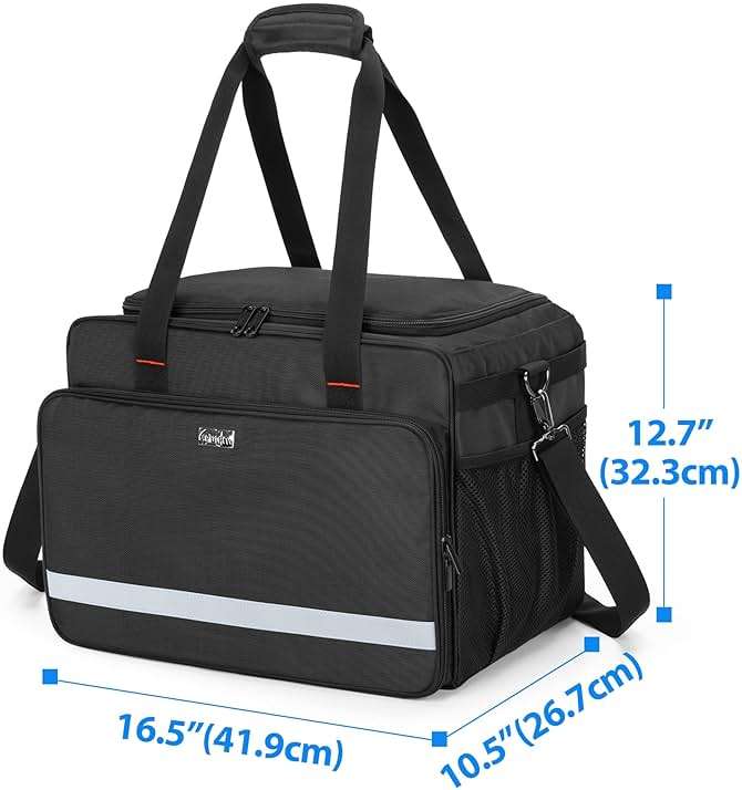 samdew Large Detailing Bag, Detail Organizer for Auto Detailing Supplies Storage, Car Cleaning Caddy for Vehicle Wash Tools, Car Care Box for Detailing Bottles, Towel, Buffer and More, Bag Only - Image 3