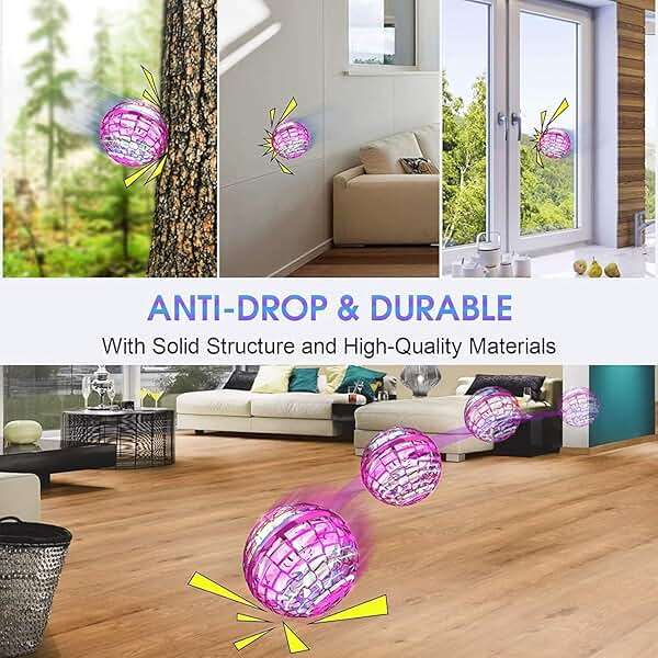 ATHLERIA Pink Flying Orb Ball Toys,Hand Operated Drones for Kids,Cool Gadgets Light Up Cosmic Globe Spinning Glow in The Dark,Christmas Birthday Gift Ideas Toys for Teen Girls Age 6 7 8 9 10+ - Image 9