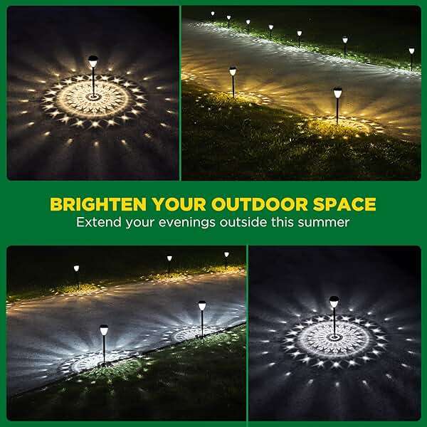 URAGO Super Bright Solar Lights Outdoor Waterproof-10 Pack, Dusk to Dawn Up to 12 Hrs Solar Powered Outdoor Pathway Garden Lights Auto On/Off, LED Landscape Lighting Decorative for Walkway Patio Yard - Image 3