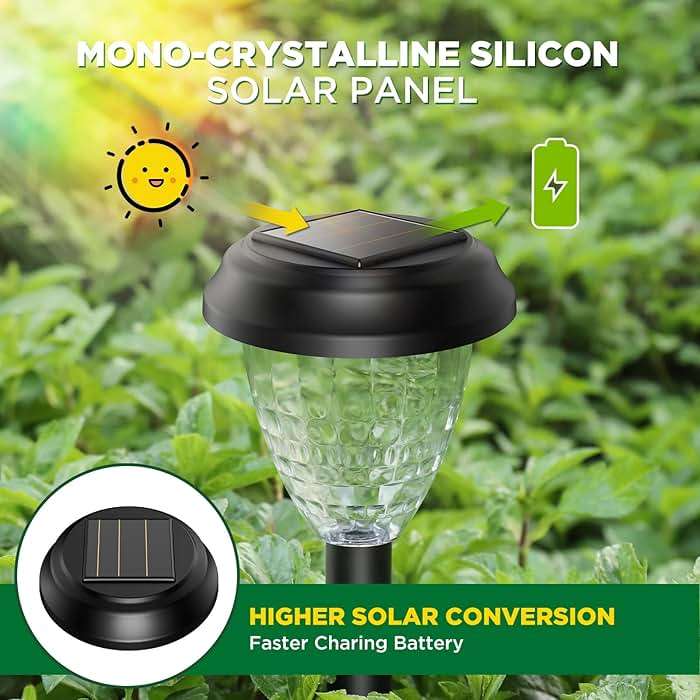 URAGO Super Bright Solar Lights Outdoor Waterproof-10 Pack, Dusk to Dawn Up to 12 Hrs Solar Powered Outdoor Pathway Garden Lights Auto On/Off, LED Landscape Lighting Decorative for Walkway Patio Yard - Image 6