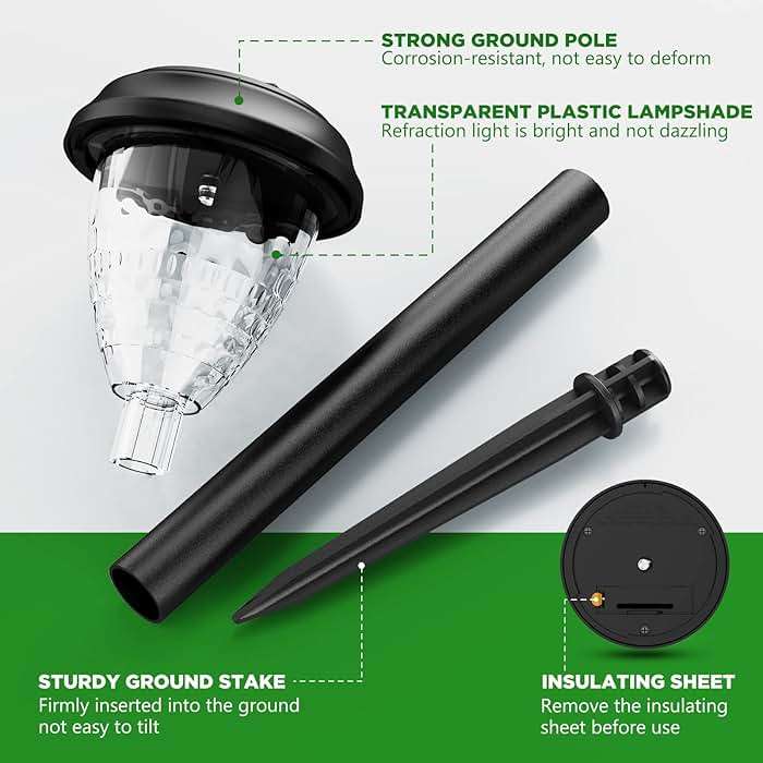 URAGO Super Bright Solar Lights Outdoor Waterproof-10 Pack, Dusk to Dawn Up to 12 Hrs Solar Powered Outdoor Pathway Garden Lights Auto On/Off, LED Landscape Lighting Decorative for Walkway Patio Yard - Image 8