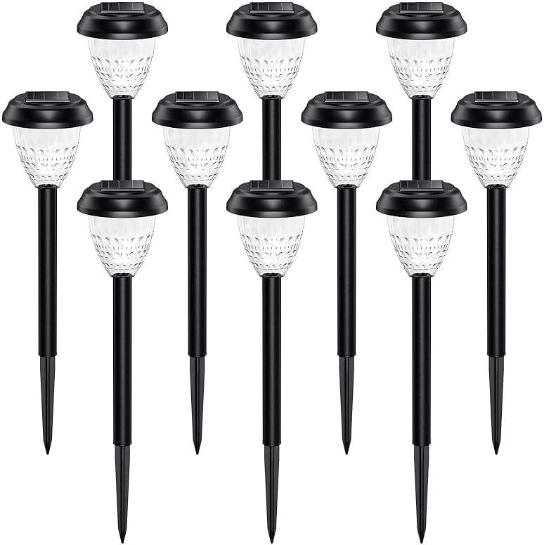 URAGO Super Bright Solar Lights Outdoor Waterproof-10 Pack, Dusk to Dawn Up to 12 Hrs Solar Powered Outdoor Pathway Garden Lights Auto On/Off, LED Landscape Lighting Decorative for Walkway Patio Yard - Image 9