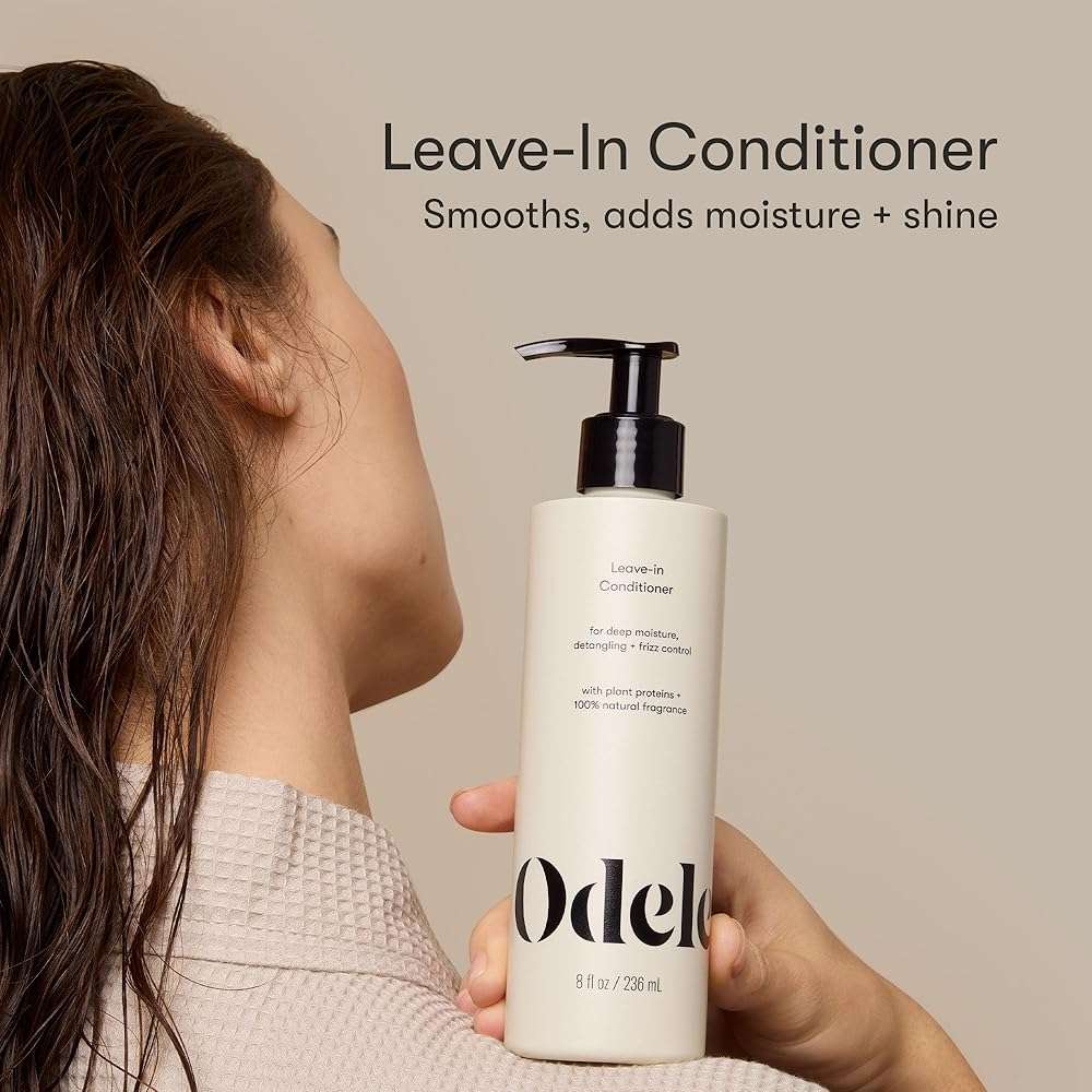 Odele Vegan Leave-In Conditioner, for Deep Moisture, Detangling, Frizz Control, Weightless Shine, and All Hair Types + Textures, 8 fl oz - Image 2