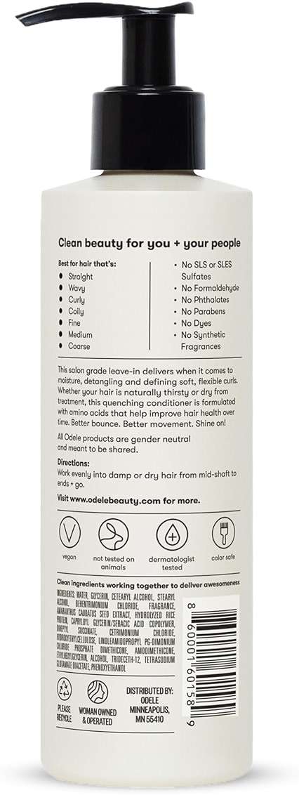 Odele Vegan Leave-In Conditioner, for Deep Moisture, Detangling, Frizz Control, Weightless Shine, and All Hair Types + Textures, 8 fl oz - Image 9