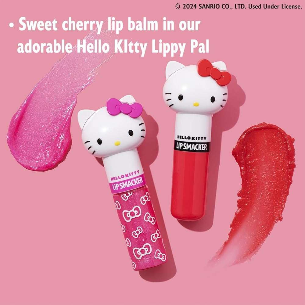 Lip Smacker Lippy Pals Sanrio Hello Kitty, Flavored Moisturizing & Smoothing Soft Shine Lip Balm, Hydrating & Protecting Fun Tasty Flavors, Cruelty-Free & Vegan - Cheerful Cherry - Image 2