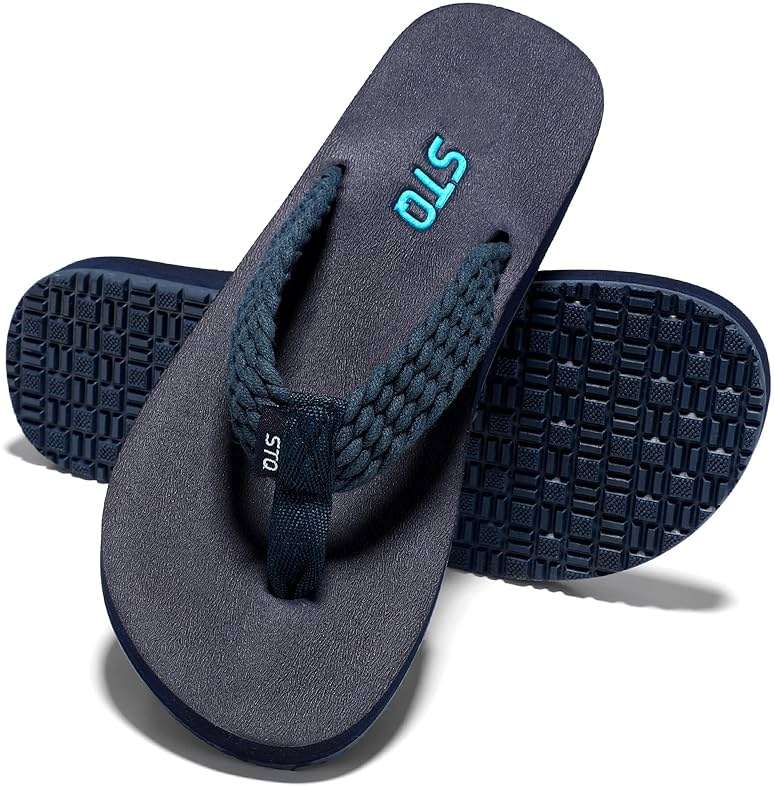 STQ Womens Quick Dry Flip Flops with Yoga Mat Sole丨Arch Support Thong Sandals - Image 1