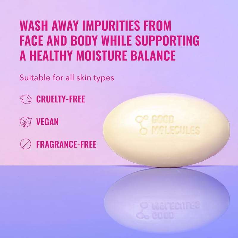 Good Molecules Hydrate and Cleanse Bar - Soap Free Bar with Shea Butter and Macadamia Seed Oil for Ultra Hydrating Body and Face Moisturizer - Skin Care - Image 2