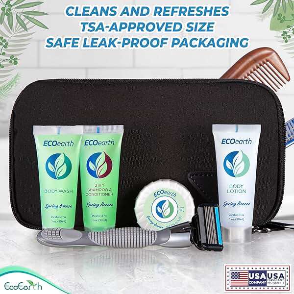 EcoEarth Travel Size Shampoo Conditioner 2-in-1 (1 fl oz, 100 PK, Spring Breeze) Delight Your Guests w/Revitalizing & Refreshing Conditioning Shampoo Amenities, Small Size Hotel Toiletries in Bulk - Image 5