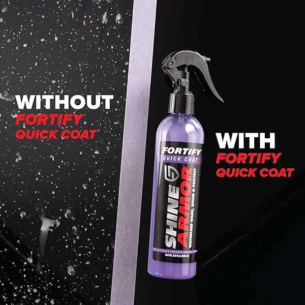 SHINE ARMOR Fortify Quick Coat: 3-in-1 Complete Detailing Spray - Car Wax, Waterless Wash and Ceramic Coating - Paint Protection for Cars, Trucks, Bikes and SUVs, Made in USA, 16floz - Image 4