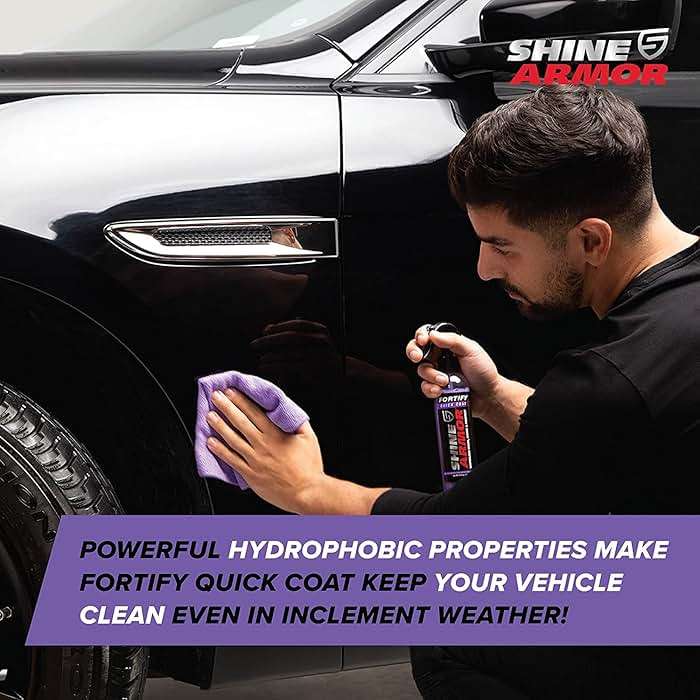 SHINE ARMOR Fortify Quick Coat: 3-in-1 Complete Detailing Spray - Car Wax, Waterless Wash and Ceramic Coating - Paint Protection for Cars, Trucks, Bikes and SUVs, Made in USA, 16floz - Image 6
