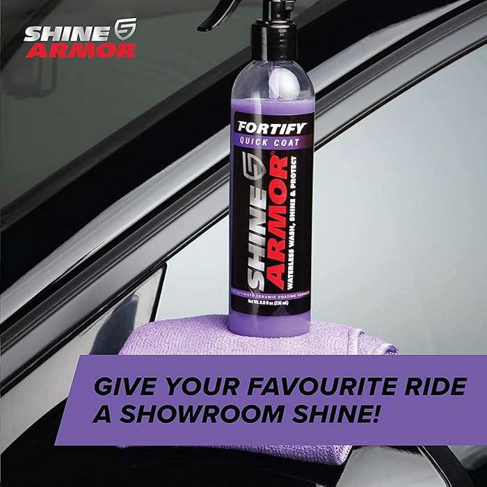 SHINE ARMOR Fortify Quick Coat: 3-in-1 Complete Detailing Spray - Car Wax, Waterless Wash and Ceramic Coating - Paint Protection for Cars, Trucks, Bikes and SUVs, Made in USA, 16floz - Image 8