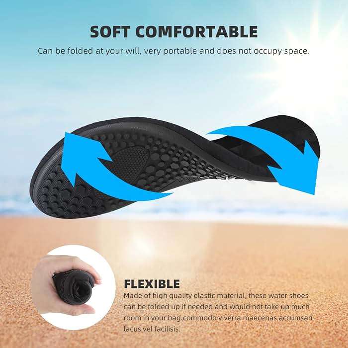 Water Shoes for Women Men Quick-Dry Aqua Socks Swim Beach Outfits Barefoot Yoga Exercise Wear Sport Accessories Pool Camping Must Haves River Hiking Adult Youth Size - Image 5
