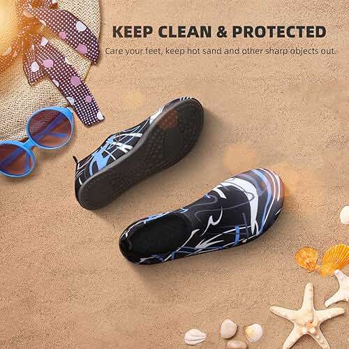 Water Shoes for Women Men Quick-Dry Aqua Socks Swim Beach Outfits Barefoot Yoga Exercise Wear Sport Accessories Pool Camping Must Haves River Hiking Adult Youth Size - Image 2