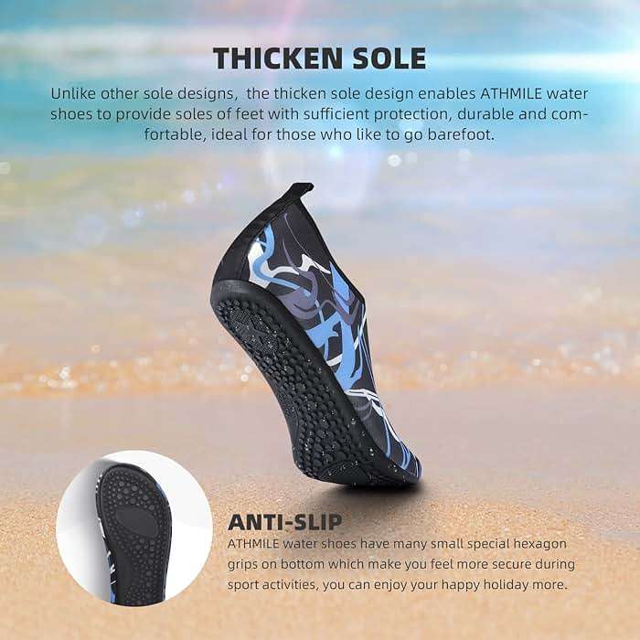 Water Shoes for Women Men Quick-Dry Aqua Socks Swim Beach Outfits Barefoot Yoga Exercise Wear Sport Accessories Pool Camping Must Haves River Hiking Adult Youth Size - Image 3