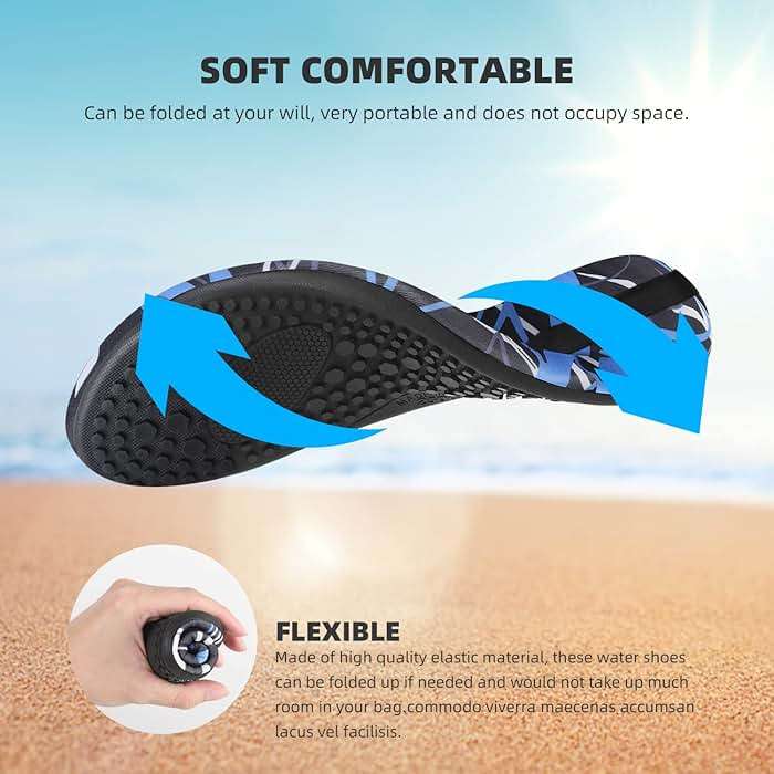 Water Shoes for Women Men Quick-Dry Aqua Socks Swim Beach Outfits Barefoot Yoga Exercise Wear Sport Accessories Pool Camping Must Haves River Hiking Adult Youth Size - Image 4