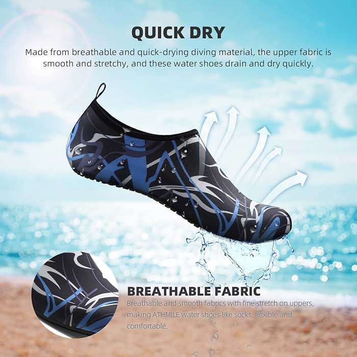 Water Shoes for Women Men Quick-Dry Aqua Socks Swim Beach Outfits Barefoot Yoga Exercise Wear Sport Accessories Pool Camping Must Haves River Hiking Adult Youth Size - Image 5