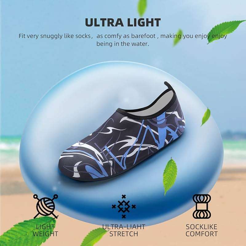 Water Shoes for Women Men Quick-Dry Aqua Socks Swim Beach Outfits Barefoot Yoga Exercise Wear Sport Accessories Pool Camping Must Haves River Hiking Adult Youth Size - Image 6