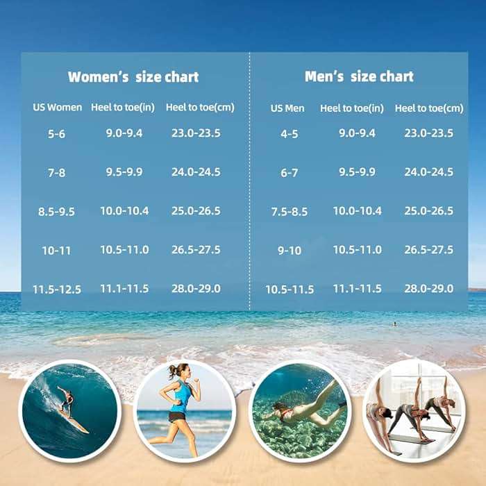 Water Shoes for Women Men Quick-Dry Aqua Socks Swim Beach Outfits Barefoot Yoga Exercise Wear Sport Accessories Pool Camping Must Haves River Hiking Adult Youth Size - Image 7