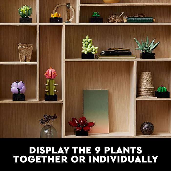 LEGO Botanicals Succulents - Artificial Indoor Plant Building Set for Home, Kitchen, Desk Decor Adults Ages 18+ - Gift for Birthdays - 10309 - Image 4