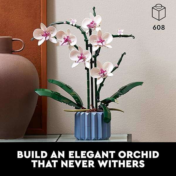 LEGO Botanicals Orchid - Artificial, Fake Indoor Flowers Building Set for Home, Kitchen, Desk Decoration, Adults Ages 18+ - Gift for Birthdays - 10311 - Image 2
