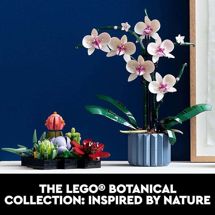 LEGO Botanicals Orchid - Artificial, Fake Indoor Flowers Building Set for Home, Kitchen, Desk Decoration, Adults Ages 18+ - Gift for Birthdays - 10311 - Image 6