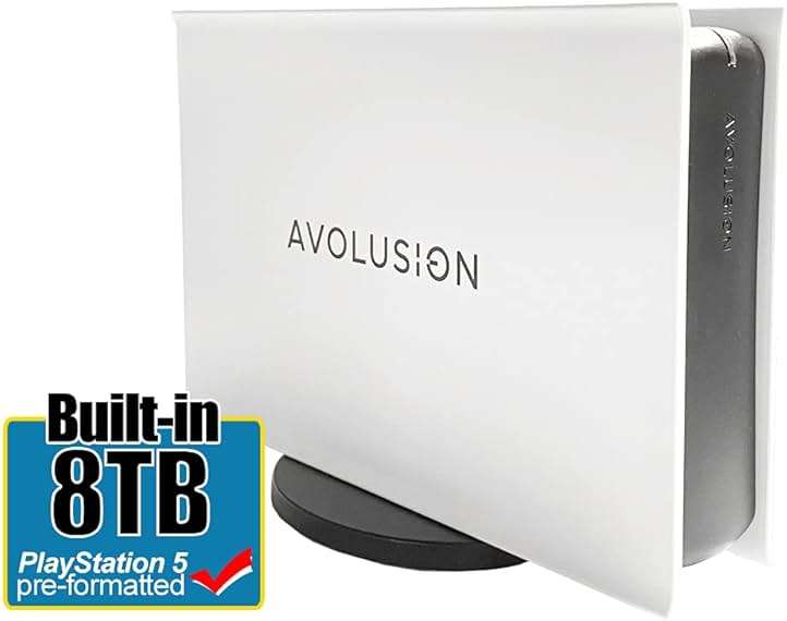 Avolusion PRO-5X (White) 8TB USB 3.0 External Gaming Hard Drive for PS5 / PS4 Game Console (Renewed) - Image 2