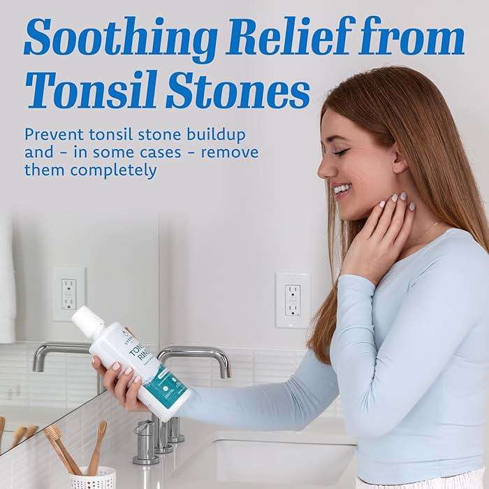Everest Tonsil Stone Mouthwash, Natural Alcohol Free Oral Rinse for Bad Breath & Dry Mouth Relief, Spearmint, 17 fl oz - Image 2