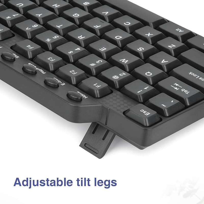 Basic Keyboard and Mouse,Rii RK203 Ultra Full Size Slim USB Basic Wired Mouse and Keyboard Combo Set with Number Pad for Computer,Laptop,PC,Notebook,Windows and School Work(1 Pack) - Image 4