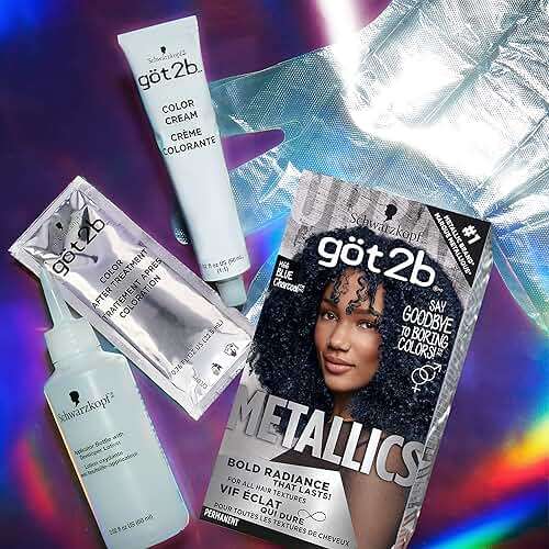 Got2B Metallics Permanent Hair Color, M66 Blue Charcoal - Image 3