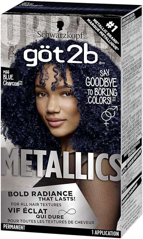 Got2B Metallics Permanent Hair Color, M66 Blue Charcoal - Image 9