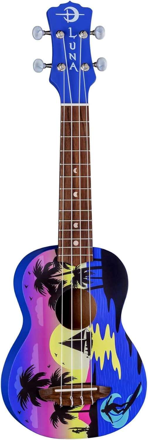 Luna Kauwela Summer Soprano Ukulele - Satin Custom Kauwela Summer Graphic - Image 2
