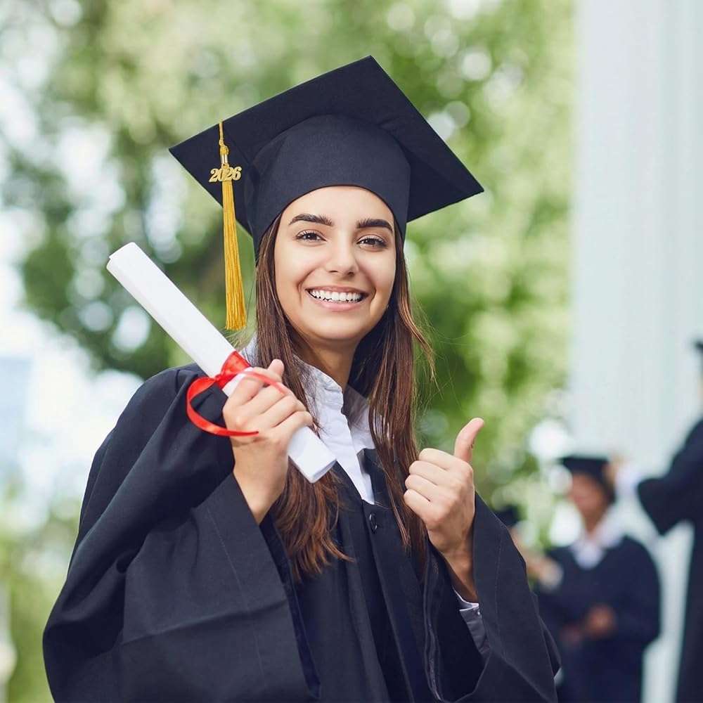 Boao 18 Pieces 2026 Graduation Tassel Charm for Graduation Cap Academic Hat Tassels with 2026 Year Gold Date Pendants Memorial for Ceremonies Parties(White) - Image 7