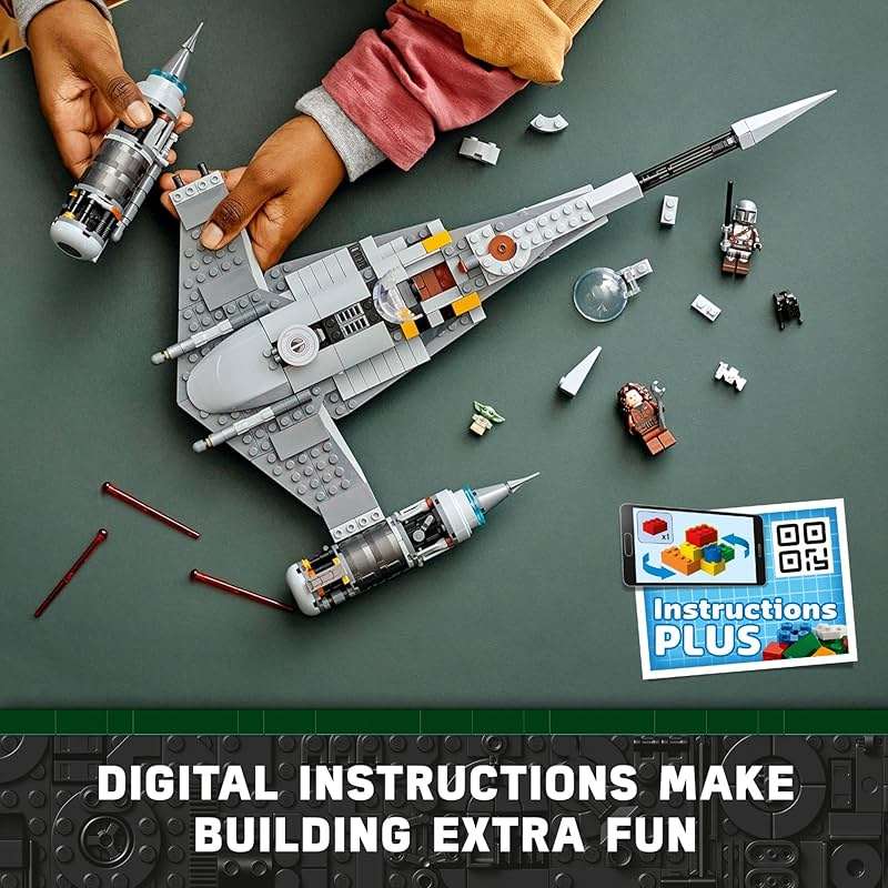 LEGO Star Wars The Mandalorian's N-1 Starfighter 75325 Building Set - The Book of Boba Fett, Featuring Baby Yoda Grogu and Droid Toy Figures, Birthday Gift idea for Kids, Boys & Girls Ages 9+ - Image 4