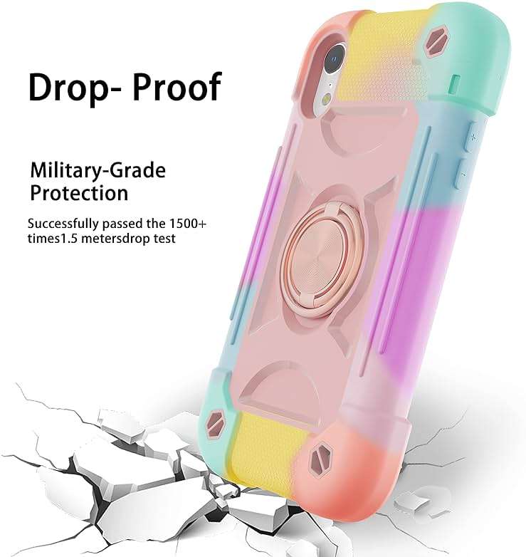 MARKILL Compatible with iPhone XR Case 6.1 Inch with Ring Stand, Heavy-Duty Military Grade Shockproof Phone Cover for iPhone XR 6.1. - Image 3