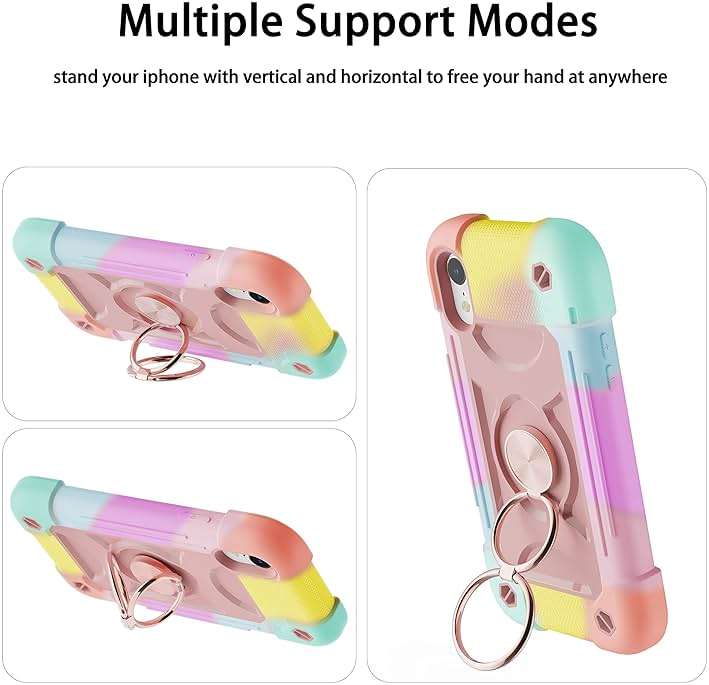 MARKILL Compatible with iPhone XR Case 6.1 Inch with Ring Stand, Heavy-Duty Military Grade Shockproof Phone Cover for iPhone XR 6.1. - Image 6