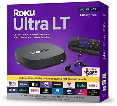 Roku Ultra LT (2023) HD/4K/HDR Dolby Vision Quad-Core Streaming Player with HDMI Cable, Headphones, Voice Remote w/Private Listening, Ethernet - Image 9