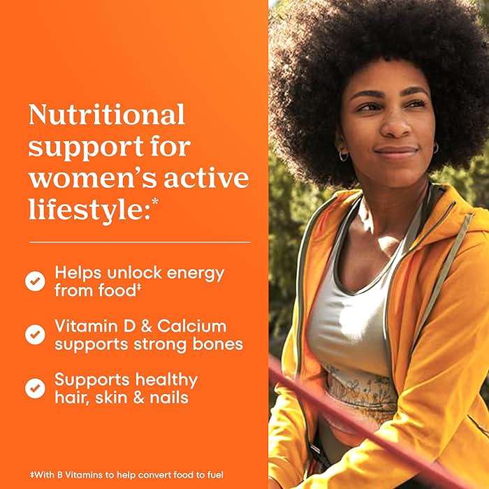 One A Day Multivitamin for Women- Daily Vitamins for Woman with Biotin, Calcium, Folic Acid, Iron & Zinc, Complete Women’s Vitamins, 200 Ct (Packaging May Vary) - Image 4