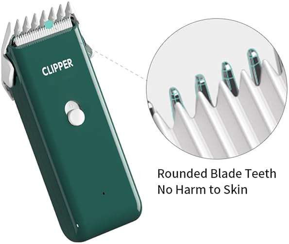 Founouly Professional Household Waterproof Low Noise Pet Hair Clippers Electric USB Rechargeable Painless Grooming Tools Hair Grooming Trimmer for Small Medium Dog Cat AP005 Green - Image 3