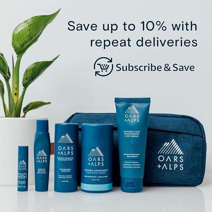 Oars + Alps Men's Sulfate Free Hair Shampoo and Conditioner Set for Men & Women, Infused with Kelp & Algae Extracts, Nourishing & Moisturizing, Paraben Free, Fresh Ocean Splash Scent, 2pk, 13.5oz - Image 8