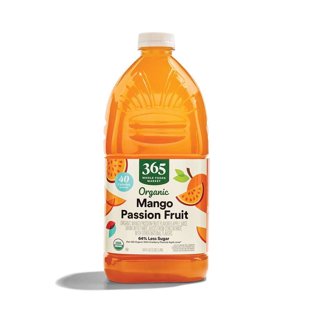 365 by Whole Foods Market, Organic Mango Passionfruit Juice, Reduced Sugar, 64 Fl Oz - Image 1