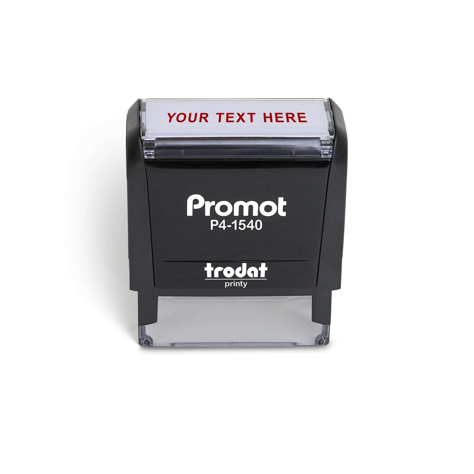 Promot Self Inking 1 Line Custom Stamp (Small) - Personalized Name Stamps for Office, Teacher, Address & Business Stamp - Choose Font & Ink Color - Return Address Rubber Stamps - Image 1