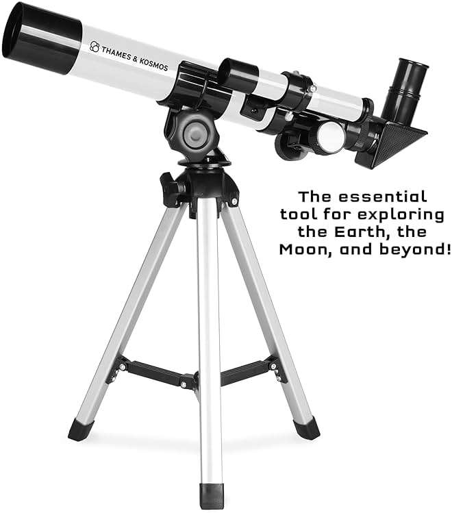 The Thames & Kosmos Telescope Essential STEM Tool | Childrens Refractor Telescope with 100x Magnification & Built-in Compass | Classic Scientific Device for Astronomical & Terrestrial Observations - Image 9